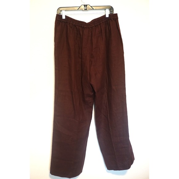 Madewell Pants - Madewell Maroon Easy Pull-On Pant in 100% Linen, Size Large, AG1.C1000